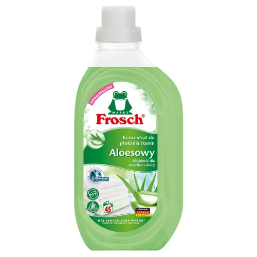 FROSCH Płyn do płukania 900 ml Aloesowy – niemiecki koncentrat do tkanin, 45 prań