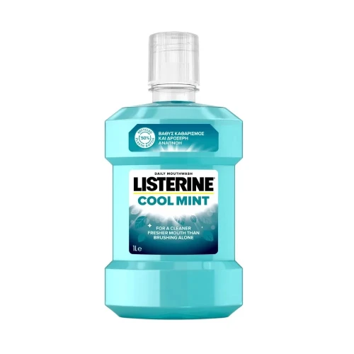 Listerine Cool Mint płyn do płukania jamy ustnej 1 litr antybakteryjna ochrona i świeżość