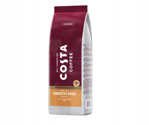 COSTA Coffee Crema Gold Character Roast 1 kg – kawa ziarnista do ekspresu, ciemno palona, intensywna 9/12