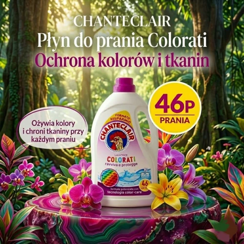 Chante Clair Płyn do prania Color 2,07L 46P – włoski żel do prania tkanin kolorowych