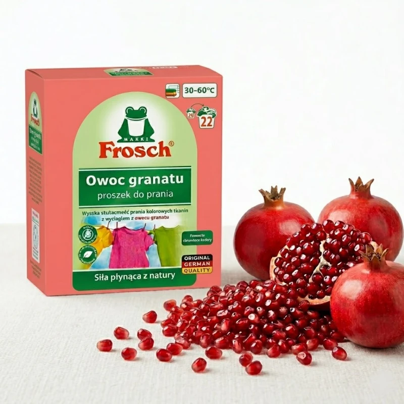 Frosch Ekologiczny Proszek do prania tkanin kolorowych Owoc Granatu 1,45kg 22P - Sklep i hurtownia FH German