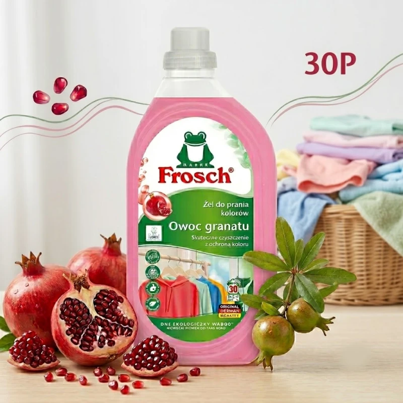 Frosch Ekologiczny Żel do prania kolorów Owoc granatu 1,5L 30P - Sklep i hurtownia FH German