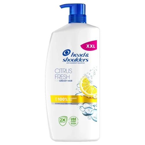 HEAD & SHOULDERS Citrus Fresh szampon przeciwłupieżowy z pompką do włosów przetłuszczających się 800ml XXL