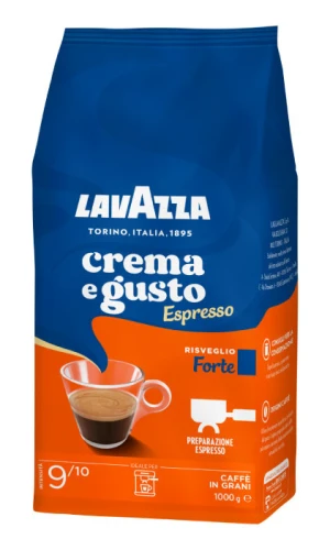 LAVAZZA Crema e Gusto Espresso kawa ziarnista 1 kg – intensywna kawa do ekspresu i kawiarki, włoski produkt