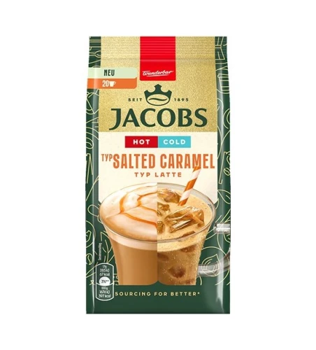 JACOBS Cappuccino Salted Caramel 340 g – niemieckie cappuccino o smaku solonego karmelu, na ciepło i na zimno