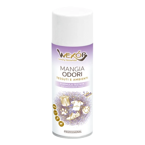 WEXOR Mangia Odori luksusowy włoski neutralizator zapachów do tkanin i wnętrz spray 400ml