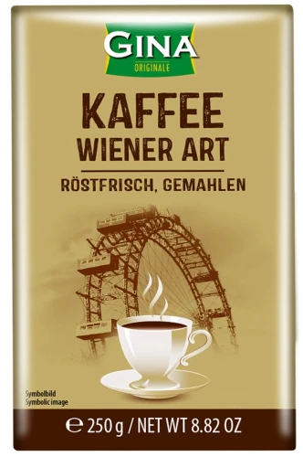 GINA   Kawa Mielona Wiener Art 250g DE