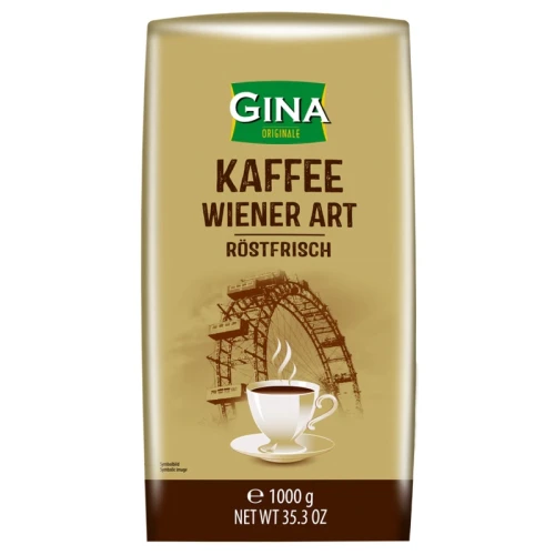 GINA Kaffee Wiener Art oryginalna austriacka kawa ziarnista w stylu wiedeńskim 1kg