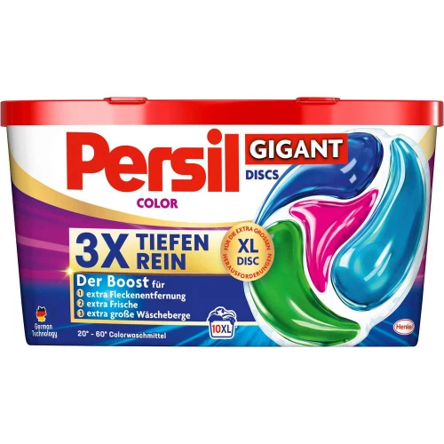 PERSIL Color Gigant Discs 3x Tiefen-Rein uniwersalne niemieckie kapsułki do kolorowego prania XL 10 szt.