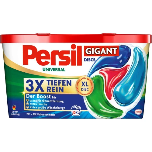 PERSIL Universal Gigant Discs 3x Tiefen-Rein uniwersalne niemieckie kapsułki do prania XL 10 szt.