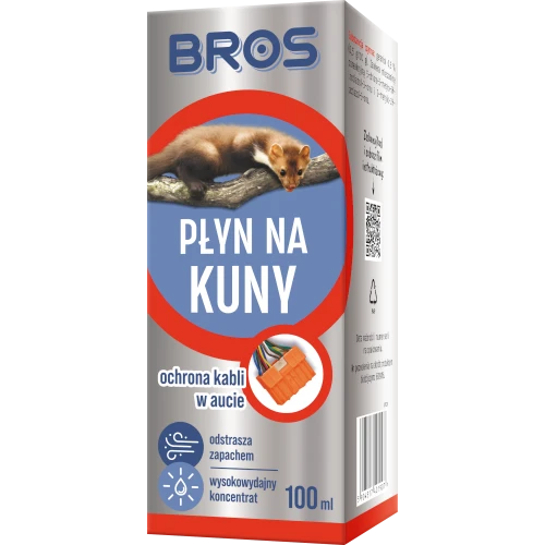 BROS Płyn na Kuny wysoko wydajny koncentrat ochrona kabli w aucie 100ml