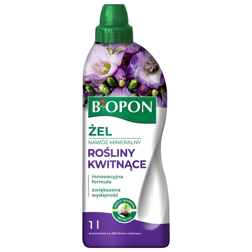 BIOPON Nawóz mineralny w żelu do roślin kwitnących intensywne kwitnienie koncentrat 1L