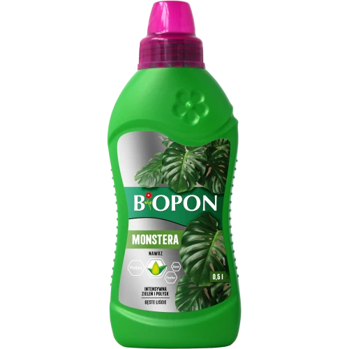 BIOPON Nawóz do monstery intensywna zieleń i połysk, gęste liście 500ml