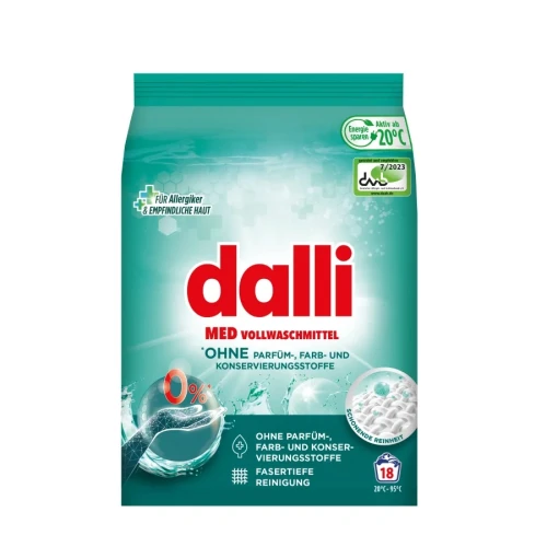 DALLI MED Niemiecki proszek do prania hipoalergiczny dla alergików 1,215kg 18P
