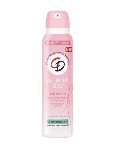 CD All Body Deo Niemiecki dezodorant w sprayu do całego ciała Sensitiv 150ml