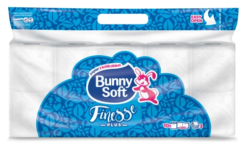 BUNNY SOFT   Papier toaletowy A10 3w Finesse Biały /7/