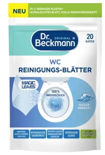Dr. Beckmann WC Listki Żelowe 20 szt. Ocean Breeze – niemieckie