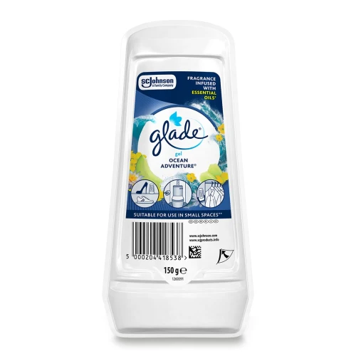 GLADE Ocean Adventure odświeżacz powietrza w żelu 150 g – świeży morski zapach do domu