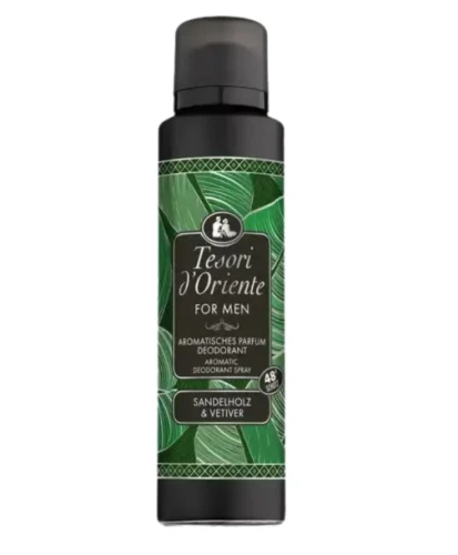 Tesori d'Oriente For Men Sandalholz & Vetiver Perfumowany męski dezodorant w sprayu do ciała 150ml