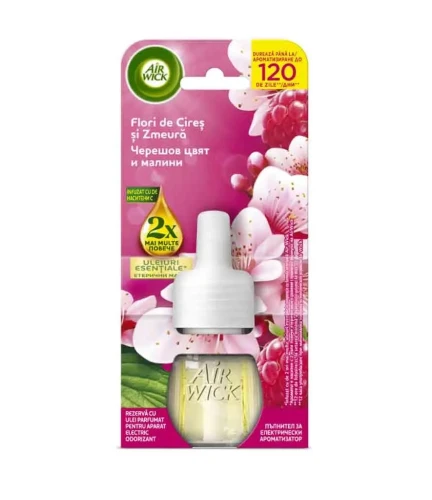 AIR WICK Kwiat Wiśni i Malina Zapas do elektrycznego odświeżacza powietrza 19ml