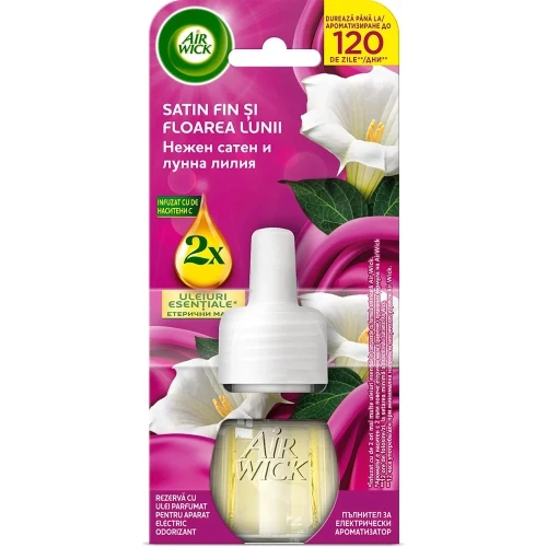 AIR WICK Satin Fin i Floarea Lunii (Księżycowa Lilia i Satyna) Zapas do elektrycznego odświeżacza powietrza 19ml