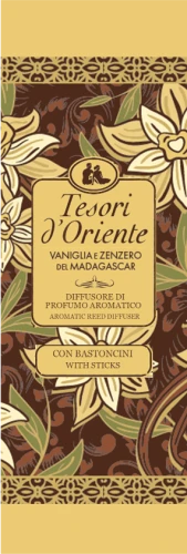 Tesori d'Oriente Vaniglia e Zenzero del Madagascar Aromatyczny dyfuzor zapachowy z patyczkami 200ml