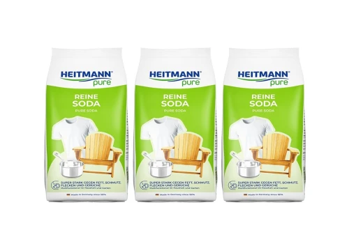 Heitmann Pure Soda 3×500 g – czysta soda oczyszczona z Niemiec do wszechstronnego użytku