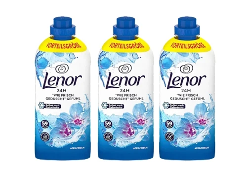 LENOR Aprilfrisch płyn do płukania 3x1,239 L (177 prań) zestaw 3x z Niemiec – świeżość i miękkość na dłużej