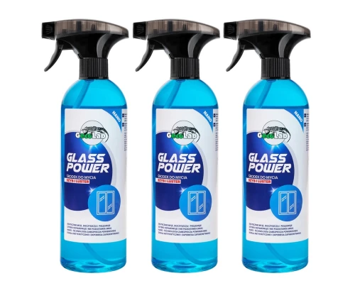 GecoLab Glass Power 3×750 ml – Zestaw profesjonalnych środków do szyb i luster