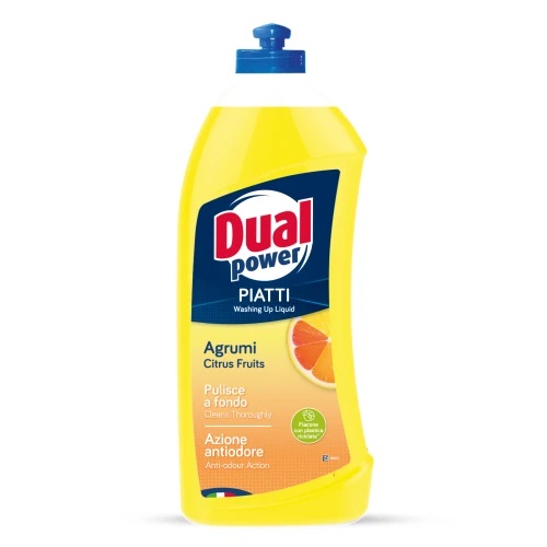 DUAL POWER Piatti Agrumi skoncentrowany włoski płyn do naczyń Cytrusy z dziubkiem 1L