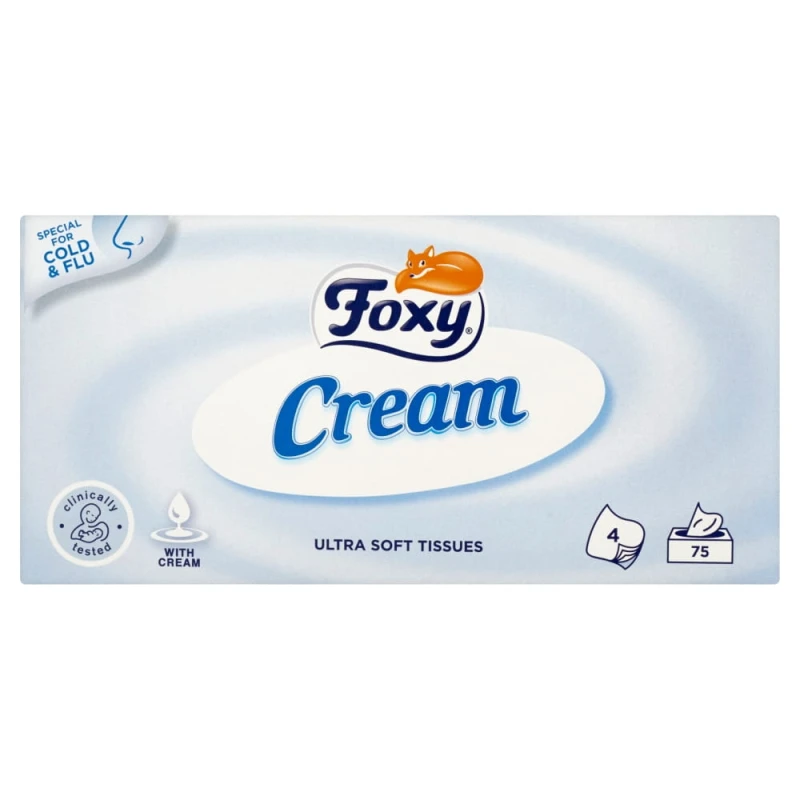 FOXY   Chusteczki kosmetyczne 75szt 4w Cream /12/ - Sklep i hurtownia FH German