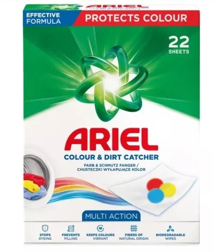 ARIEL Chusteczki wyłapujące kolor i brud Colour and Dirt Catcher 22 sztuki