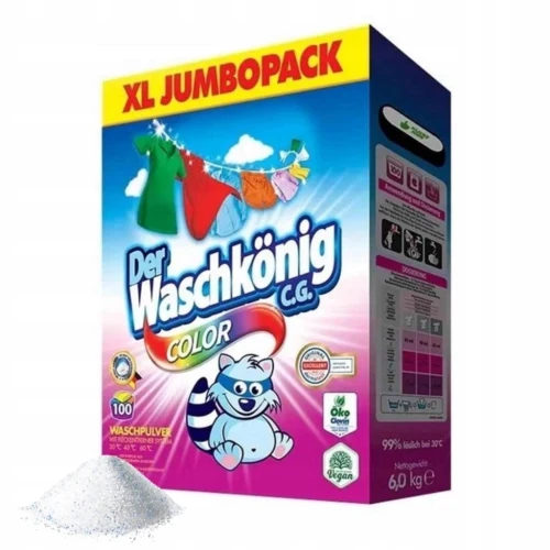 Der Waschkönig C.G. Proszek do prania Color 6 kg (100 prań) – niemiecki proszek do kolorowych tkanin