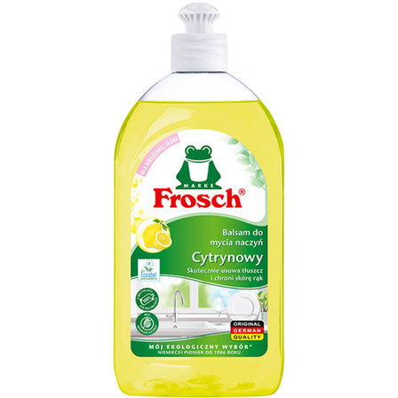 FROSCH Ekologiczny Balsam do Mycia Naczyń Cytrynowy Skutecznie Usuwa Tłuszcz 500ml