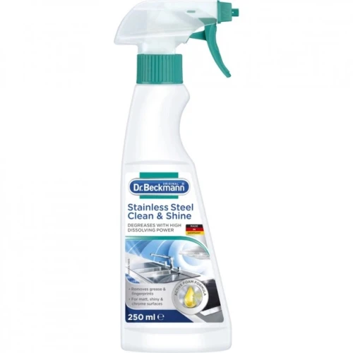 DR. BECKMANN Stainless Steel Clean & Shine Spray do Stali Nierdzewnej i Chromu 250ml