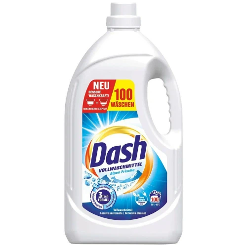 DASH Alpen Frische Żel do Prania Uniwersalny 4,5L (100 Prań) – Niemiecki Płyn do Prania DE