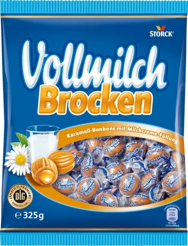 STORCK Vollmilch Brocken Cukierki Karmelowe z Nadzieniem Mlecznym 325g – Niemieckie Cukierki DE