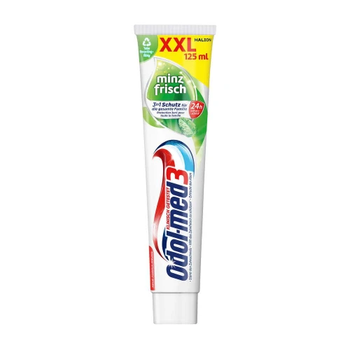 ODOL-MED3 Minz Frisch Pasta do Zębów 125ml XXL – Miętowa Ochrona i Świeżość dla Całej Rodziny DE