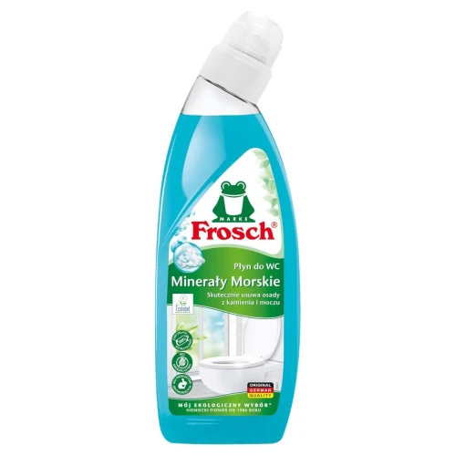 FROSCH Minerały Morskie Ekologiczny Płyn do WC 750ml – Płyn do Toalet, Usuwa Kamień i Osady