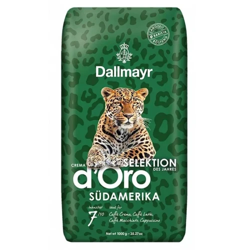 DALLMAYR Kawa ziarnista 1 kg Crema d’Oro Do Brasil Selection – kawa do ekspresu i kawiarki, średnio palona