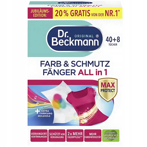 DR. BECKMANN Chusteczki Wyłapujące Kolor 3in1 50 szt. FR (Lingettes Anti-Décoloration)