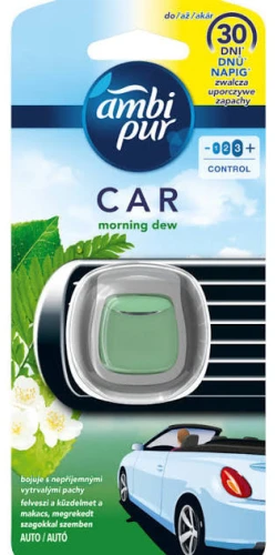 Samochodowy Odświeżacz Powietrza AMBI PUR Car Morning Dew 2 ml – Zapach do Kratki Nawiewu