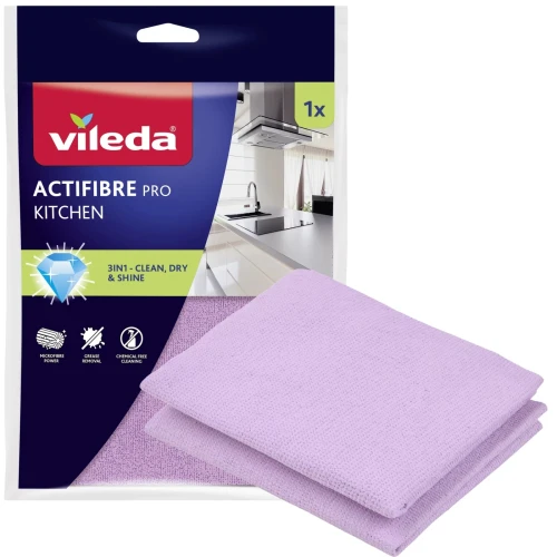 VILEDA Actifibre Pro Kitchen Ścierka do Kuchni 1 szt. – Ścierka Mikrofibra Nowej Generacji
