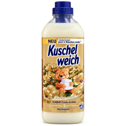 KUSCHELWEICH Glücksmoment Płyn do Płukania Tkanin 1 L (43 Prania) – Koncentrat do Płukania Tkanin