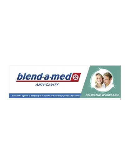 BLEND-A-MED Anti-Cavity Delikatne Wybielanie Pasta do Zębów z Fluorem 75 ml – Wybielająca Pasta Przeciw Próchnicy