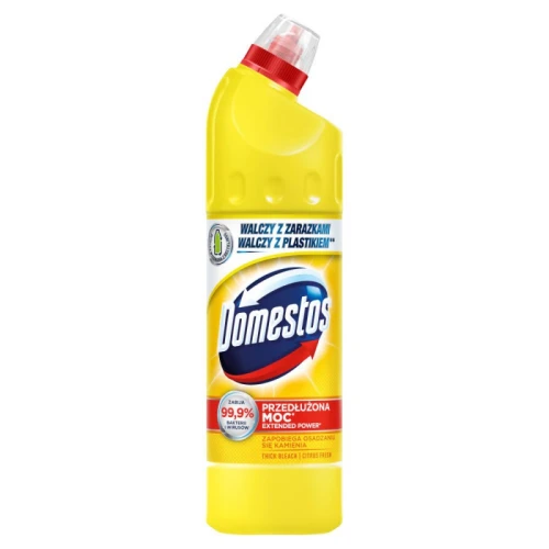 DOMESTOS Extended Power Citrus Fresh Płyn do WC 750 ml – Zagęszczony Płyn Czyszcząco-Dezynfekujący do Muszli Toaletowych