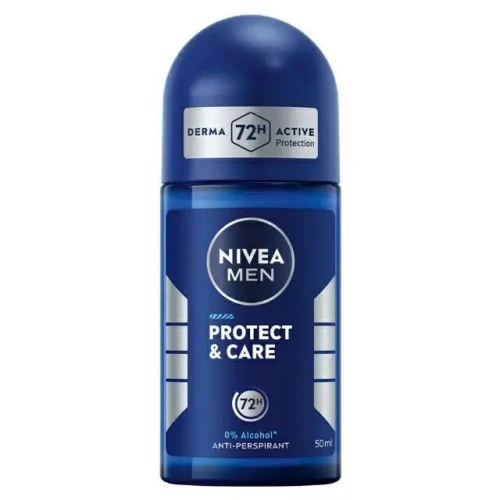 NIVEA MEN Protect & Care Antyperspirant w Kulce dla Mężczyzn 50 ml – Męski Dezodorant Roll-On
