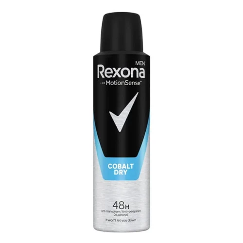 REXONA Men Cobalt Dry Antyperspirant w Sprayu dla Mężczyzn 150 ml – Męski Dezodorant Ochronny