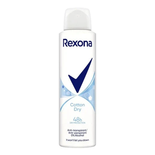 REXONA Cotton Dry Antyperspirant w Sprayu dla Kobiet 150 ml – Damski Dezodorant Ochronny