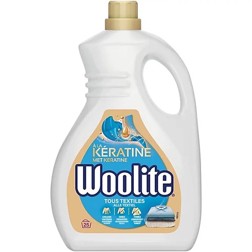 WOOLITE Keratin Płyn do Prania Wszystkich Tkanin (Tous Textiles) – Niemiecki Płyn do Prania 1,5 L (25 Prań)
